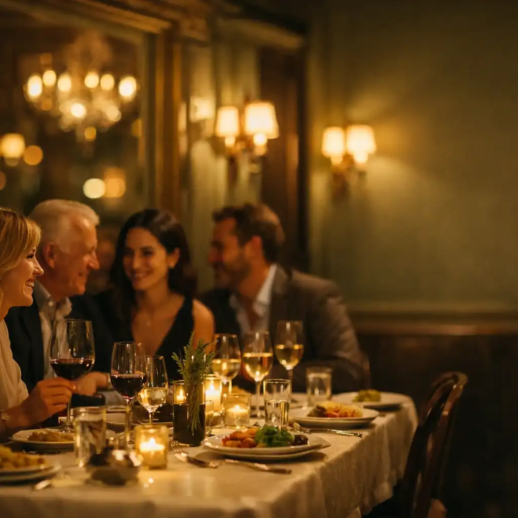 Soirée privée élégante dans un bistro français